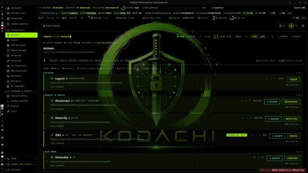 BlackwolfOz's Kodachi desktop by BlackwolfOz, Kodachi OS desktop