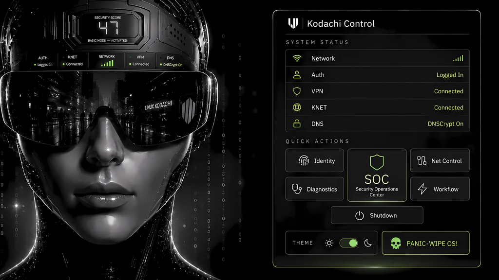 Continue playing with Linux Kodachi concept art. by HodakPC, Kodachi OS wallpaper