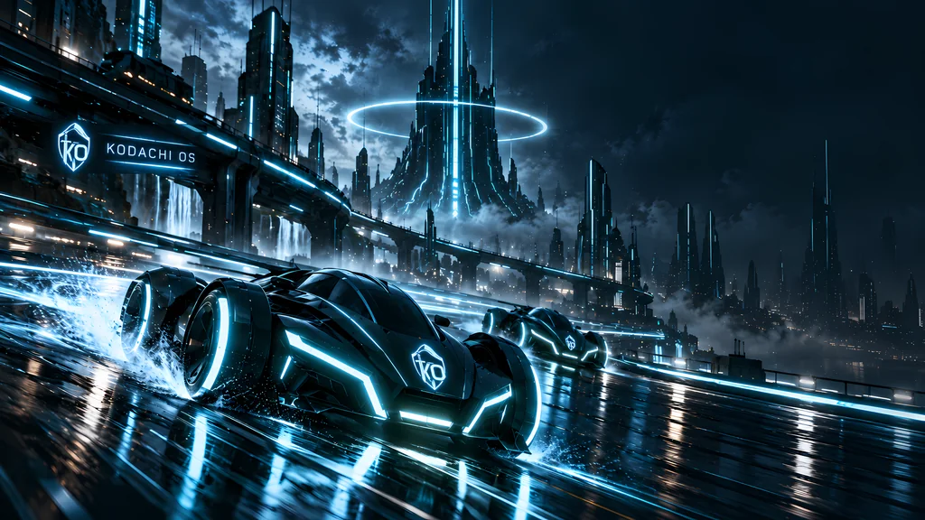 Dragon TRON Edition by HodakPC, Kodachi OS wallpaper