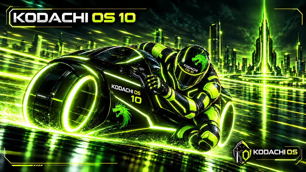 Dragon TRON Edition by HodakPC, Kodachi OS wallpaper