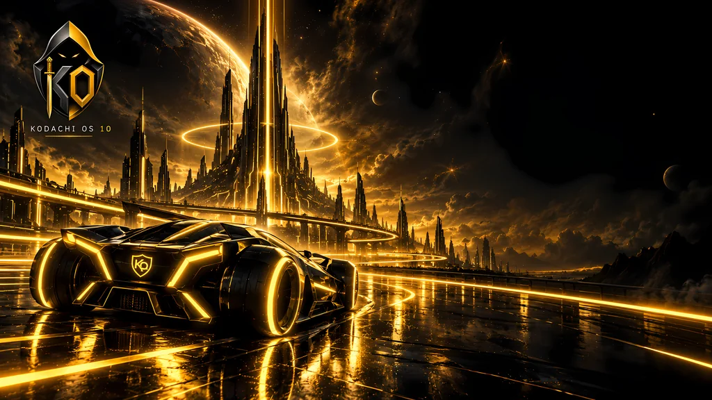 Dragon TRON Edition by HodakPC, Kodachi OS wallpaper