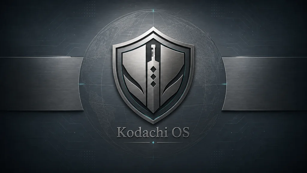 Futuristic emblem design by HodakPC, Kodachi OS wallpaper