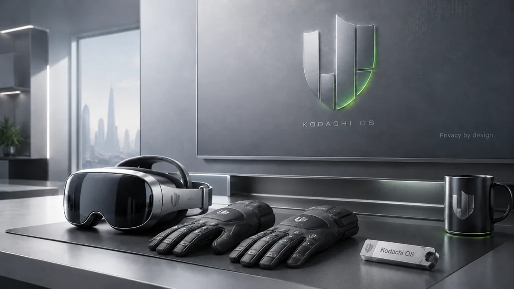 Futuristic tech showroom by HodakPC, Kodachi OS wallpaper