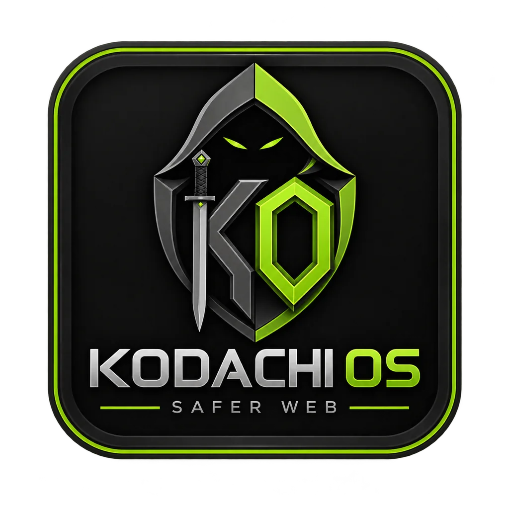 Kodachi OS Neon Shield Sticker by HodakPC, Kodachi OS crest