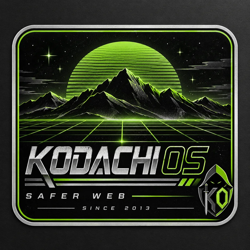 Kodachi OS Retro Neon Sticker by HodakPC, Kodachi OS crest