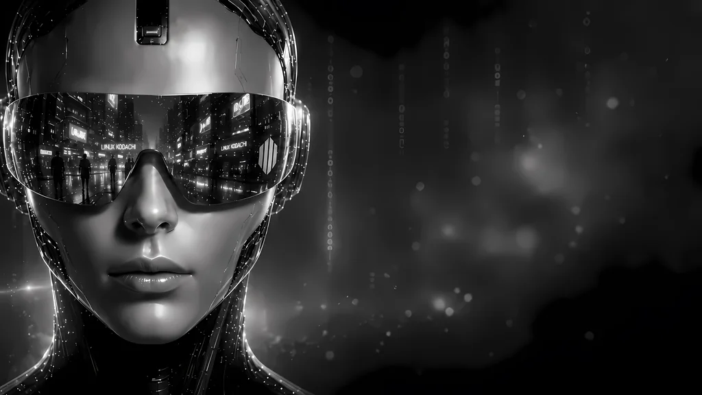 Linux Kodachi Wallpaper - Neon Reflection Guardian by HodakPC, Kodachi OS wallpaper