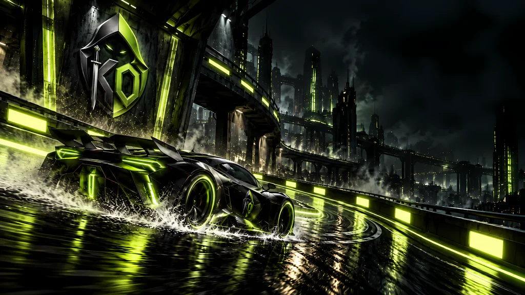 Neon Hypercar Drift by HodakPC, Kodachi OS wallpaper