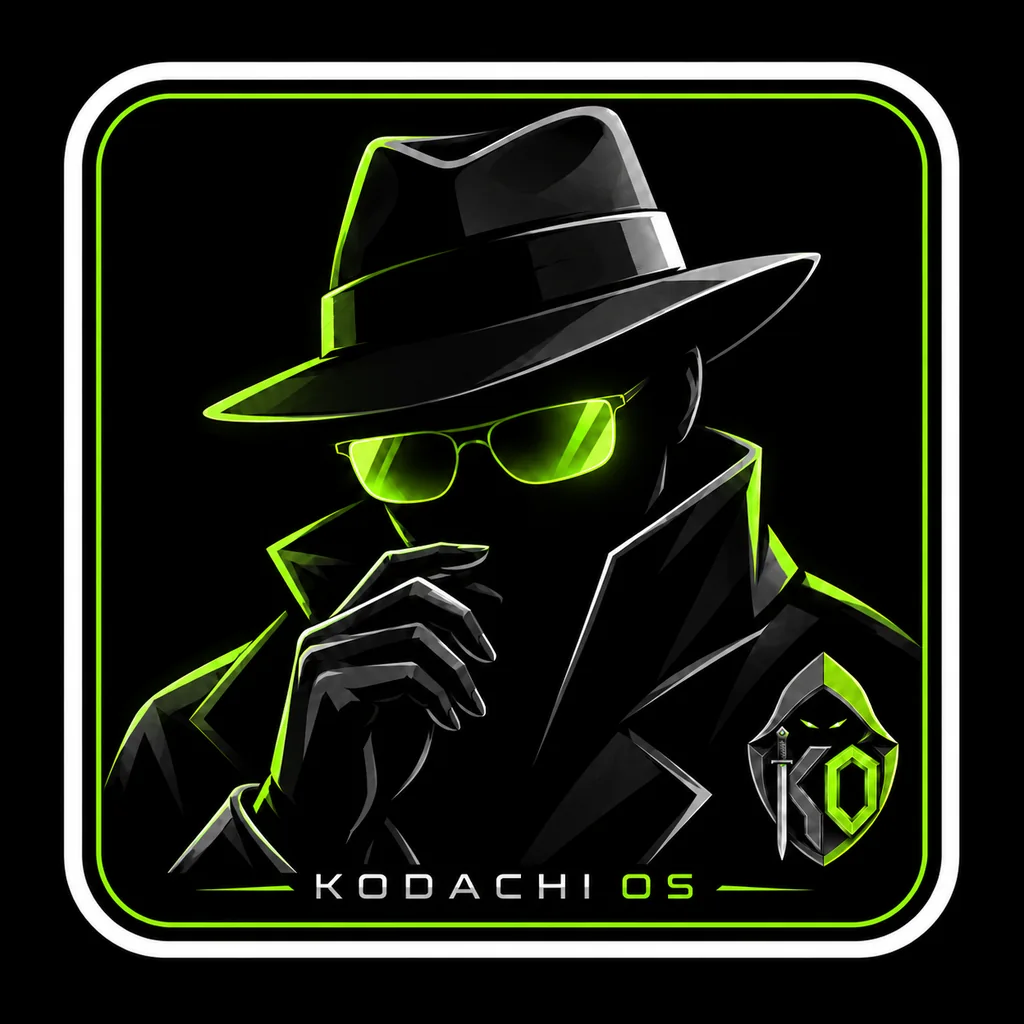 Neon Noir Spy Badge by HodakPC, Kodachi OS crest