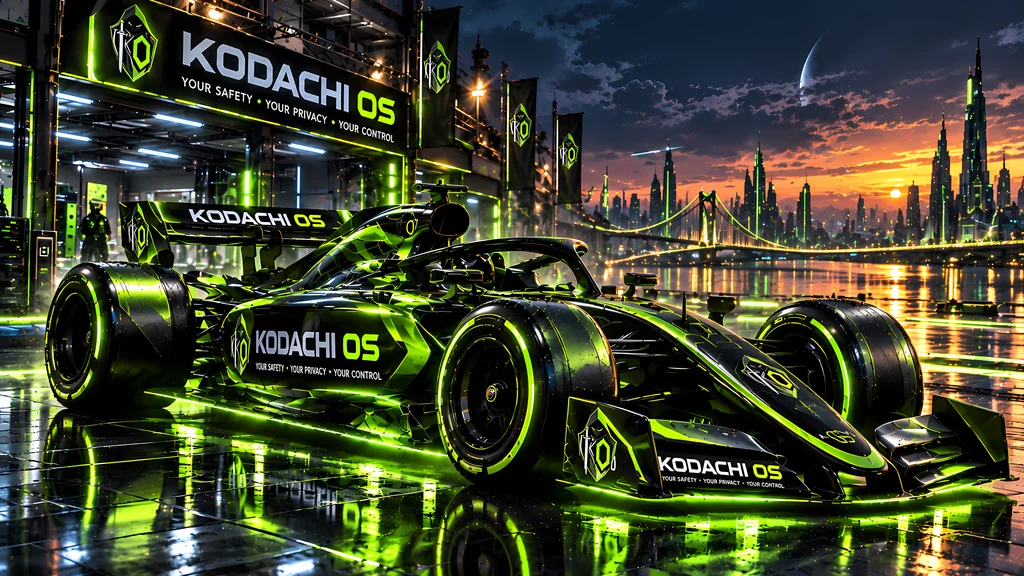 Neon Racing Horizon by HodakPC, Kodachi OS wallpaper