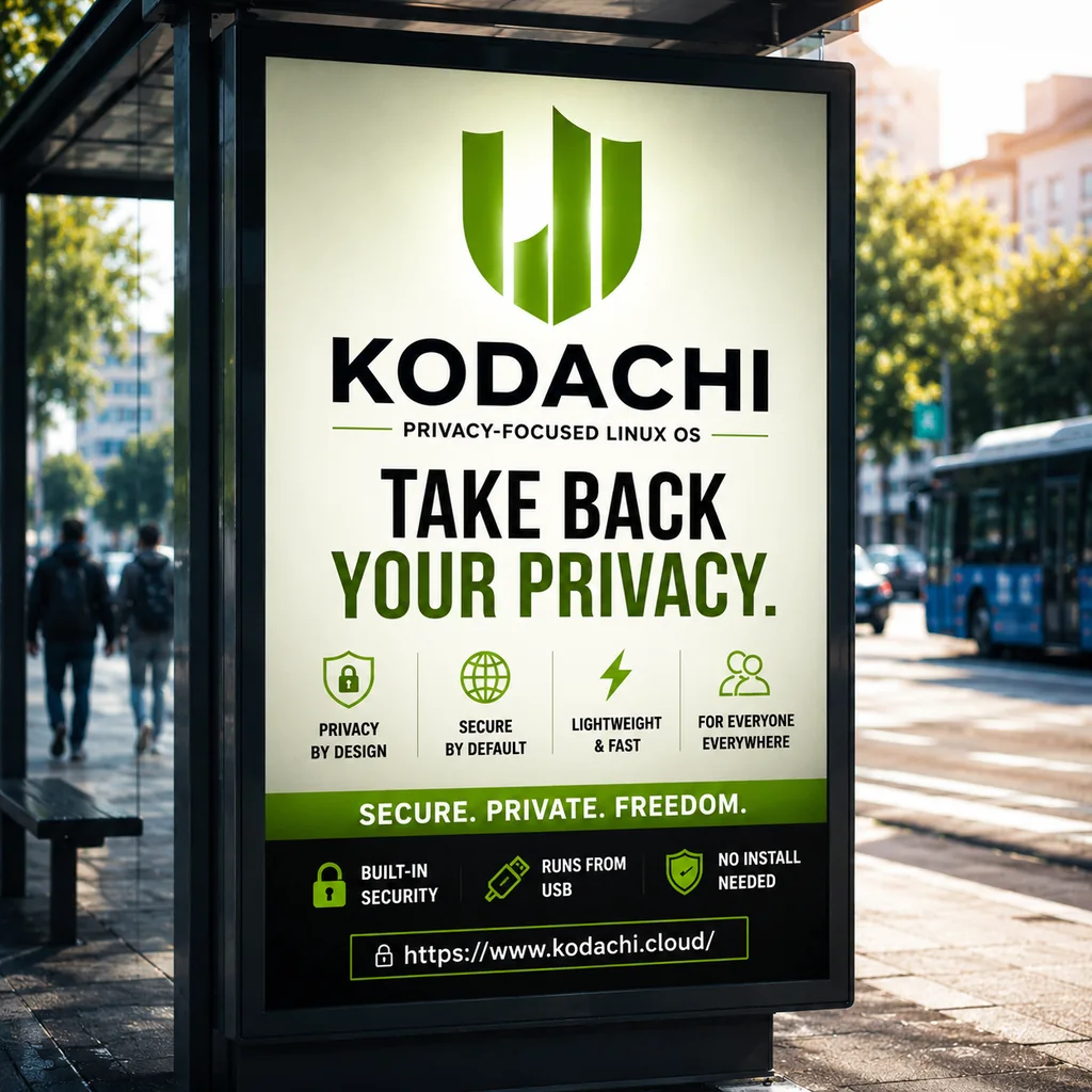Take Back Your Privacy by HodakPC, Kodachi OS crest